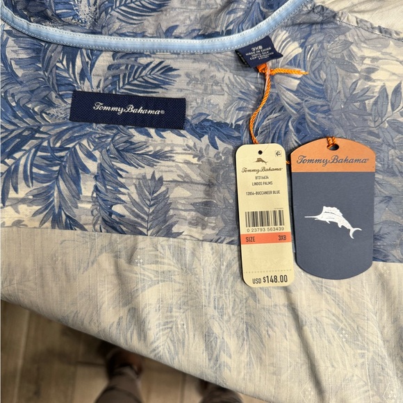 Tommy Bahama Lindos Palms Camp Shirt Size 3XB - Picture 7 of 8